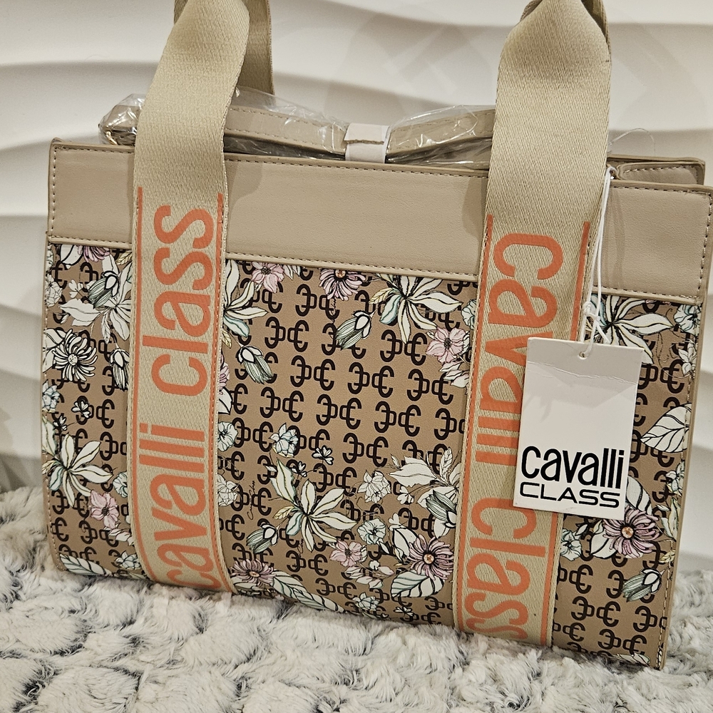 Cavalli Class Serafina Floral Tote Bag